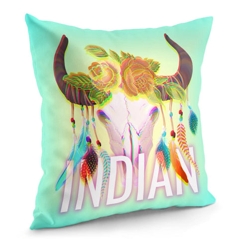 Image of The Goat Head Skull Pillow Cover