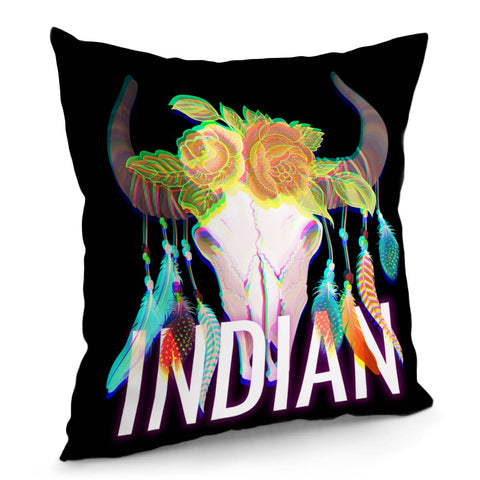 Image of The Goat Head Skull Pillow Cover