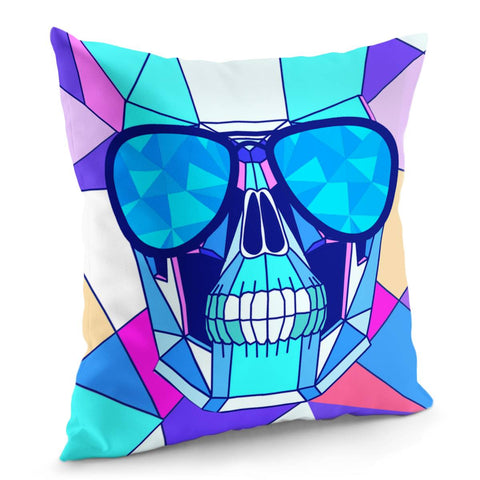 Image of Glasses Skull Pillow Cover