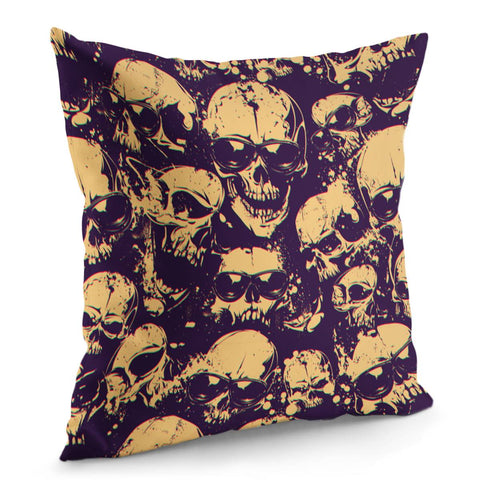 Image of Glasses Skull Pillow Cover