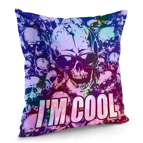 Image of Glasses Skull Pillow Cover