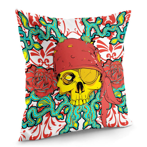 Image of Pirate Skull Pillow Cover