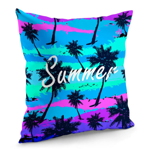 Image of Summer Coconut Palm Pillow Cover