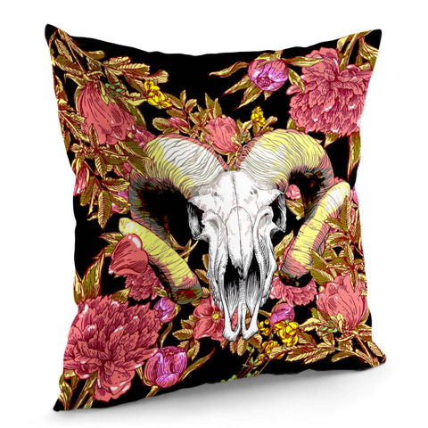 Image of Flower And Goat Pillow Cover