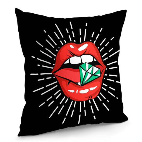 Image of Red Lips Pillow Cover