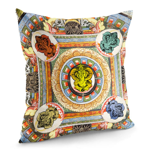 Image of Religious Elephant Pillow Cover