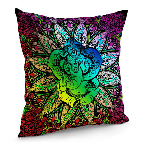 Image of Religious Elephant Pillow Cover