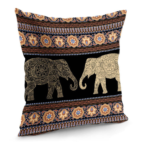 Image of Double Elephant Pillow Cover