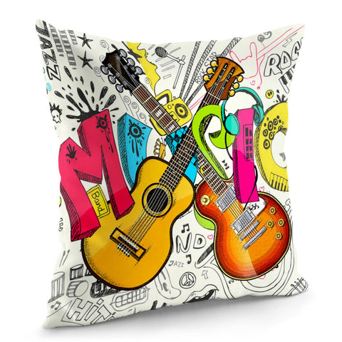 Image of Guitar Pillow Cover