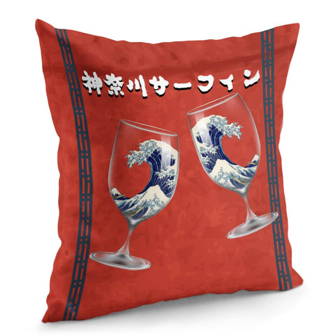 Image of Kanagawa Surf Pillow Cover