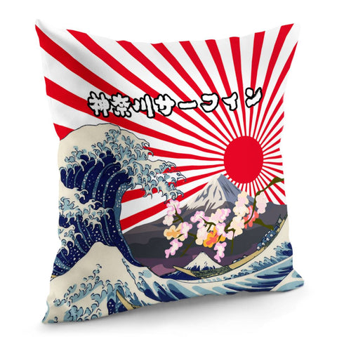 Image of Kanagawa Surf Pillow Cover