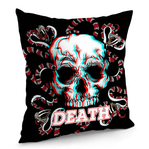 Image of Skull And Snake Pillow Cover