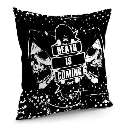 Image of Death Skateboard Pillow Cover