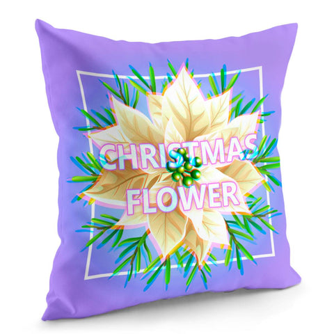 Image of Christmas Flower Pillow Cover