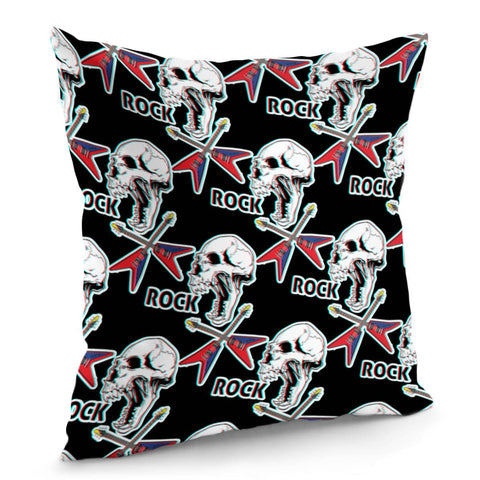 Image of Skull And Music Pillow Cover