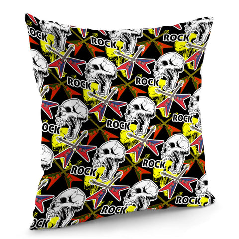 Image of Skull And Music Pillow Cover