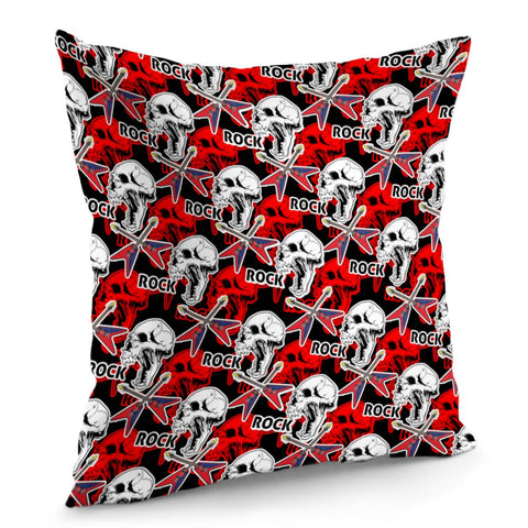 Image of Skull And Music Pillow Cover