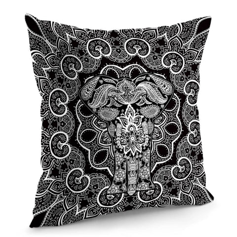 Image of Elephant & Mandala Pillow Cover