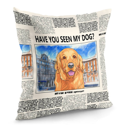 Image of Golden Retriever Pillow Cover