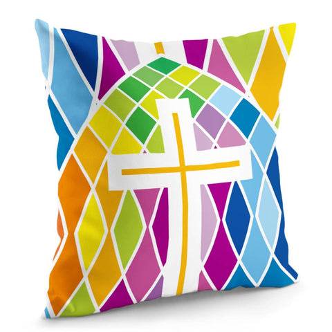 Image of Church Glass&Cross Pillow Cover