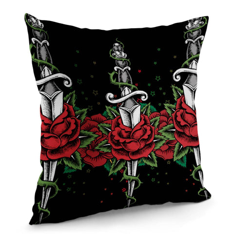 Image of Rose And Dagger Pillow Cover