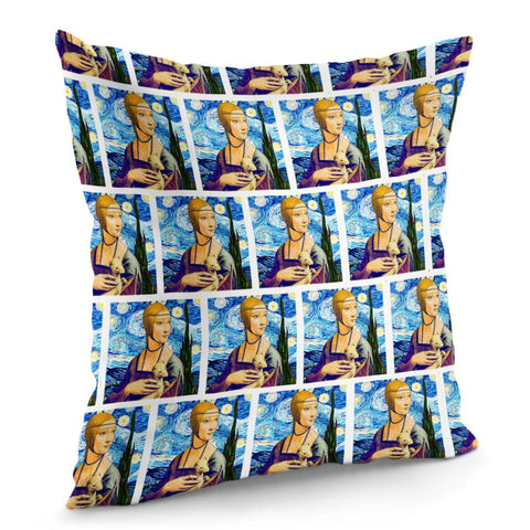 Image of “Lady With An Ermine” Pillow Cover