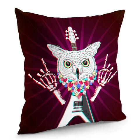 Image of Owl And Music Pillow Cover