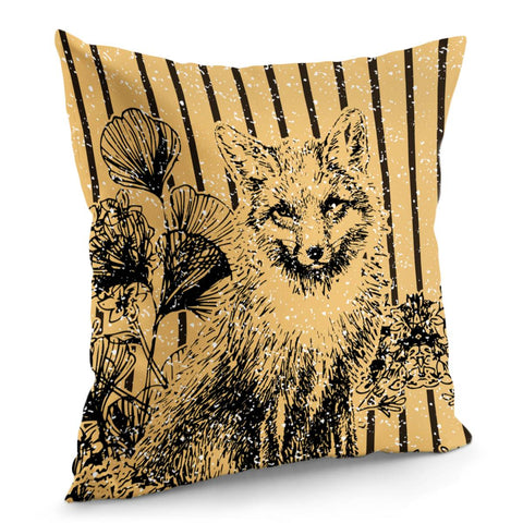 Image of Fox & Flower Pillow Cover