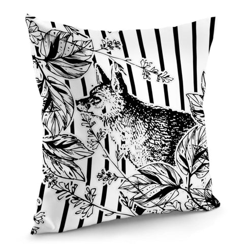 Image of Fox & Flower Pillow Cover