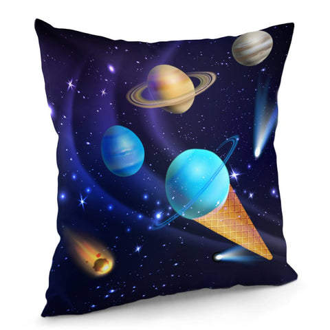 Image of Universe And Ice Cream Pillow Cover