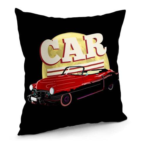 Image of Car & Moon Pillow Cover