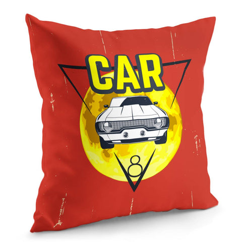 Image of Car & Moon Pillow Cover