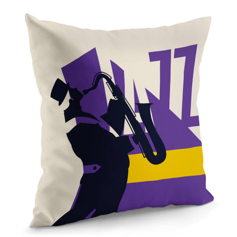 Image of Jazz & Saxophone Pillow Cover