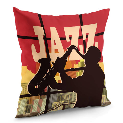 Image of Jazz & Saxophone Pillow Cover