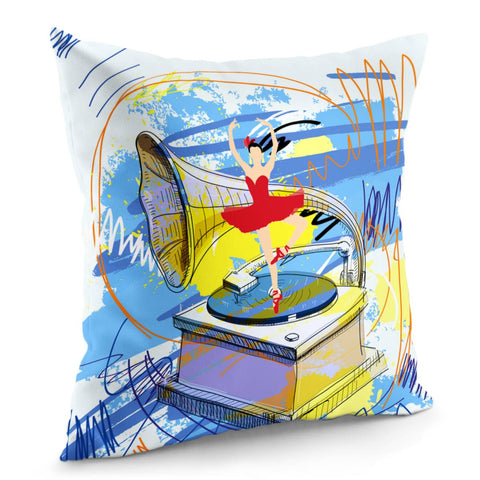 Image of Phonograph Pillow Cover