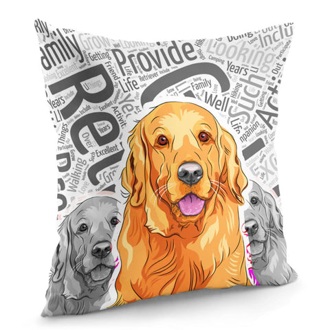 Image of Golden Retriever Pillow Cover