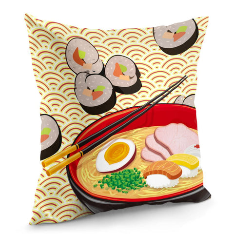 Image of Japanese Ramen Pillow Cover