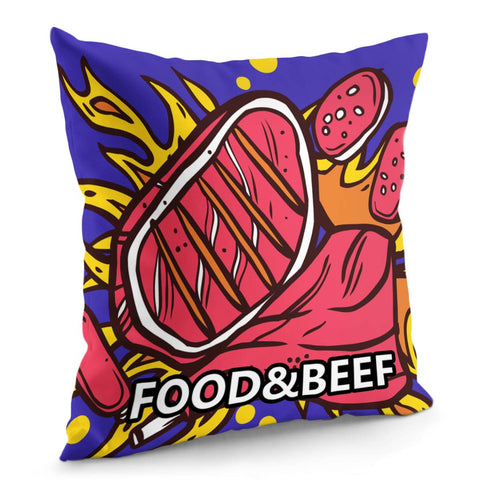 Image of Steak Pillow Cover