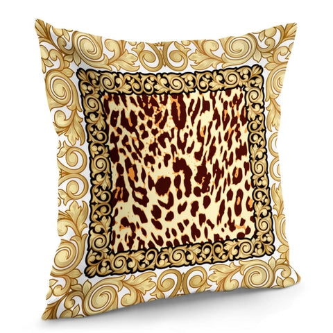 Image of Baroque Pattern & Animal Pattern Pillow Cover