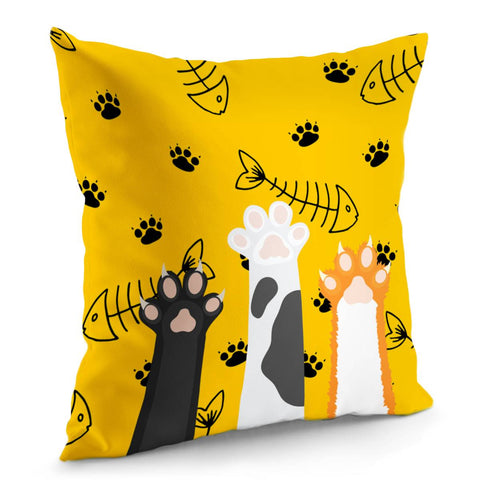 Image of Cat Paw Pillow Cover