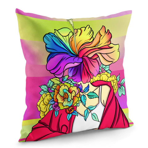 Image of Flowers And Girls Pillow Cover