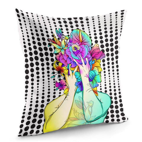 Image of Flower And Boy Pillow Cover