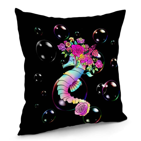 Image of Flower And Seahorse Pillow Cover