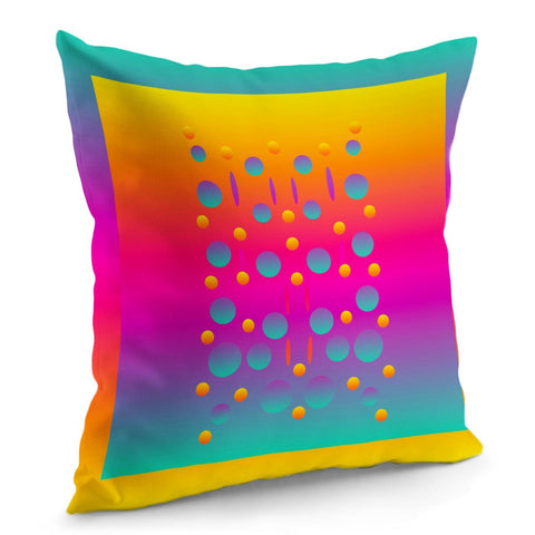 Image of Polka Dots And Rainbows Pillow Cover