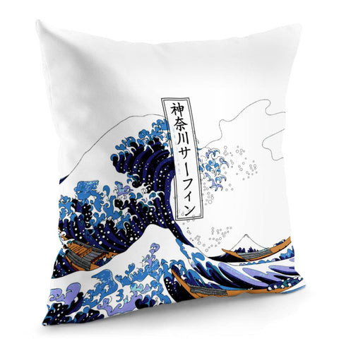 Image of The Great Wave Off Kanagawa Pillow Cover