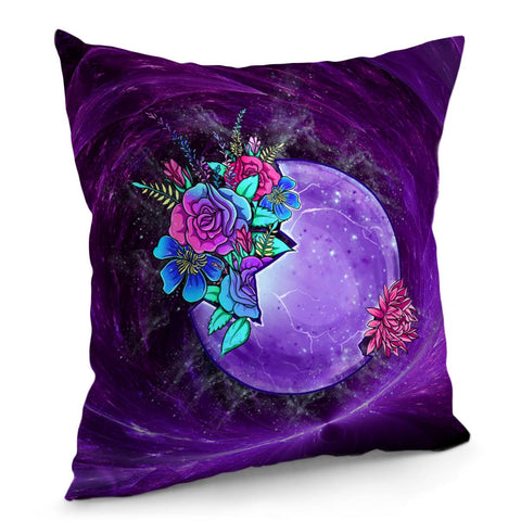 Image of Flower And Planet Pillow Cover