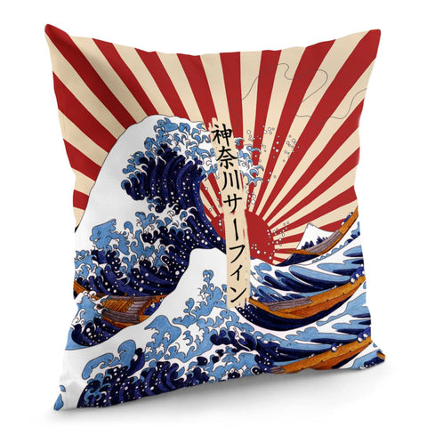 Image of The Great Wave Off Kanagawa Pillow Cover