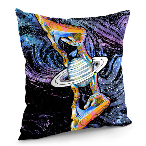 Image of Robot And Universe Pillow Cover