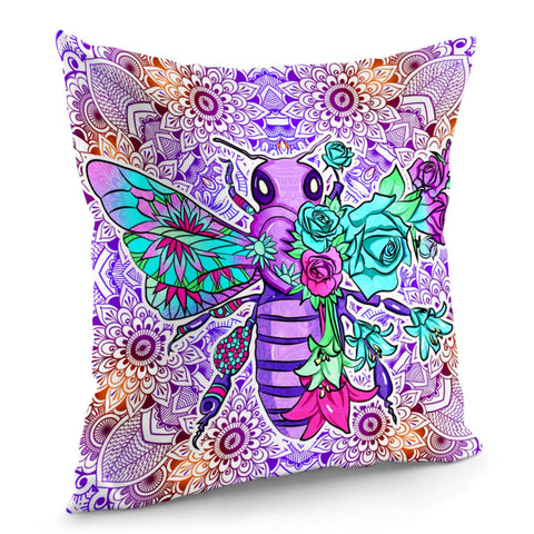 Image of Beetle And Flower Pillow Cover