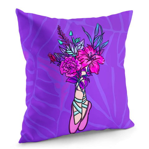 Image of Ballet And Flower Pillow Cover